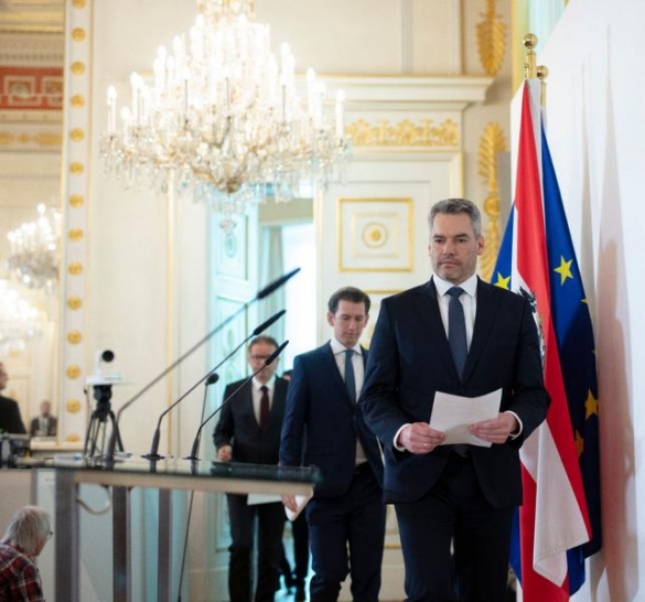 2020BundesministerNehammerKanzlerKurzBMAnschoberFotoBKAAndyWenzel